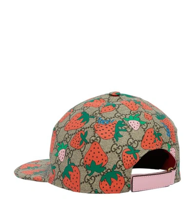 Shop Gucci Strawberry Monogram Cap