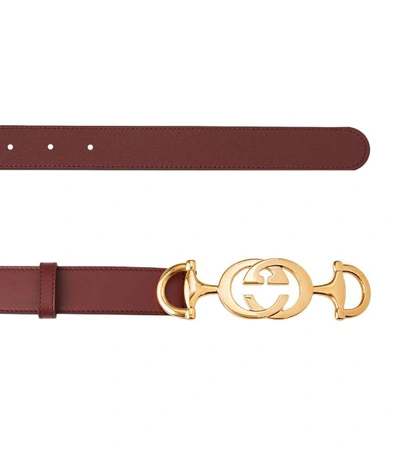 Shop Gucci Interlocking G Horsebit Belt