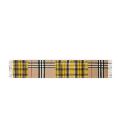 Shop Burberry Contrast Check Scarf