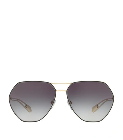 Shop Bvlgari Serpenti Geometric Sunglasses