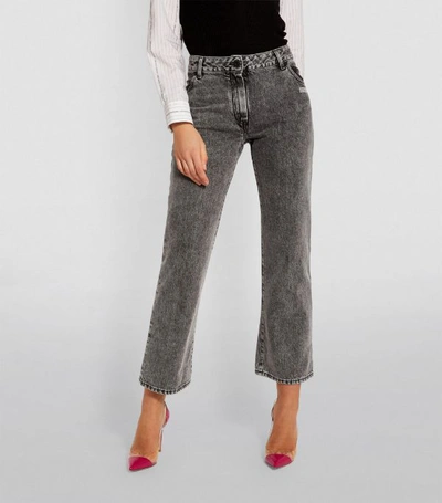 Shop Off-white Cotton Cropped Jeans