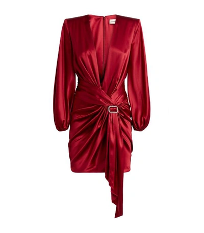 Shop Alexandre Vauthier Silk Draped Dress