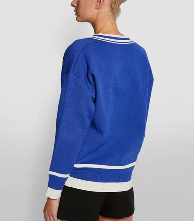 Shop Sandro Contrast-trim Patch Sweater