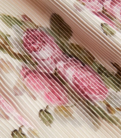 Shop Paco Rabanne Floral Pleated Midi Skirt