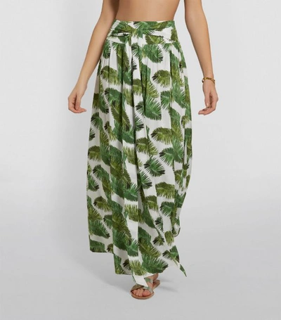 Shop Melissa Odabash Elsa Wrap Palm Tree Skirt