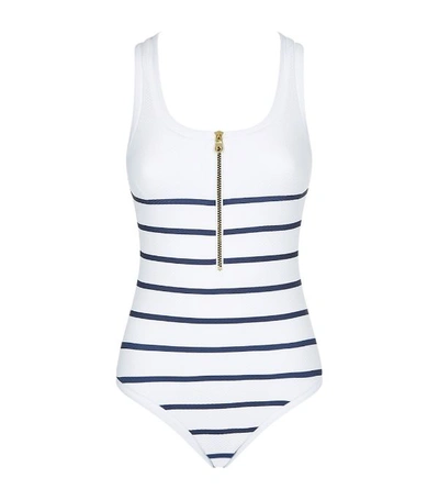 Shop Heidi Klein Racerback Zip-up Swimsuit