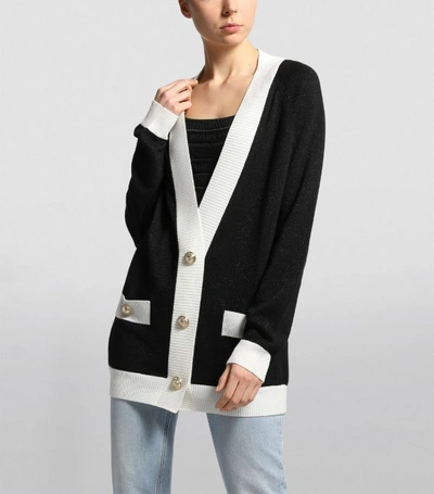 Shop Balmain Intarsia Logo Cardigan