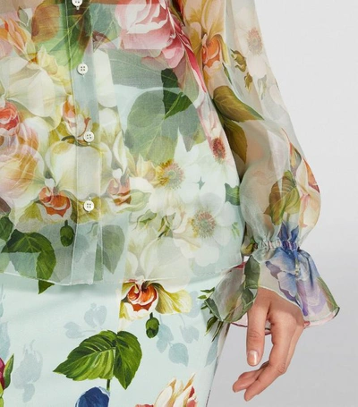 Shop Dolce & Gabbana Sheer Floral Blouse