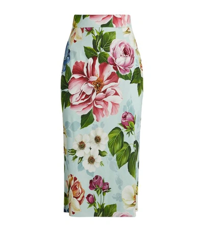 Shop Dolce & Gabbana Floral Pencil Skirt