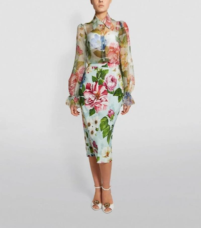 Shop Dolce & Gabbana Floral Pencil Skirt