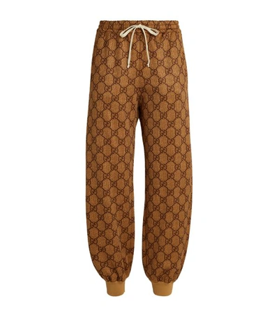 Shop Gucci Gg Technical Jersey Sweatpants