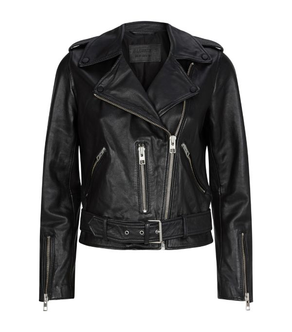 Allsaints Leather Balfern Biker Jacket-black | ModeSens