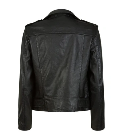 Shop Allsaints Leather Balfern Biker Jacket In Black