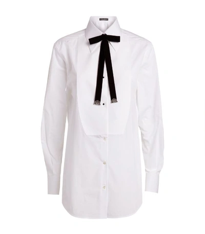 Shop Dolce & Gabbana Poplin Tuxedo Shirt