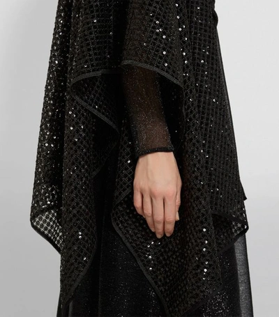 Shop Talbot Runhof Sequin Hint Cape