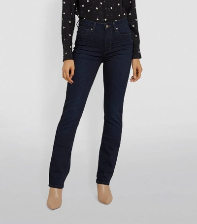 Shop Paige Hoxton Straight Jeans In Blue