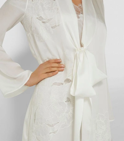 Shop Carine Gilson Floral Appliqué Robe