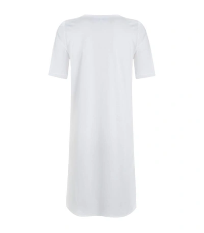 Shop Hanro Cotton Deluxe Short Sleeve Nightdress In White