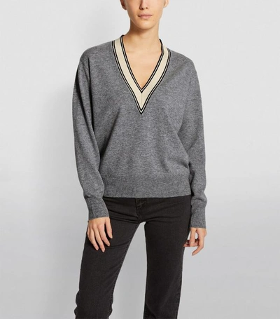 Shop Sandro Contrast Trim Sweater
