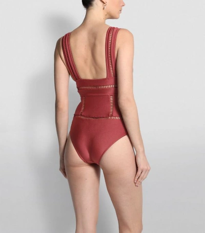 Shop Zimmermann Bonita Ladder Trim Swimsuit