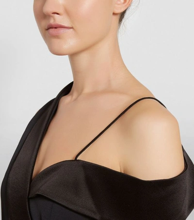 Shop Alice And Olivia Taylor Double-breasted One-shoulder Top