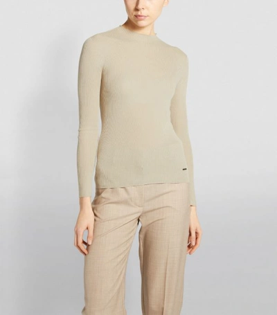 Shop Akris Cashmere-silk Ribbed Sweater