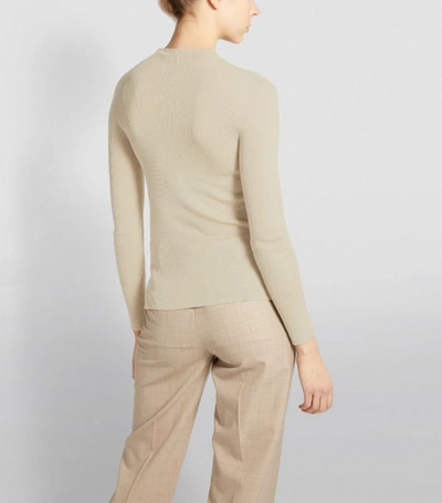 Shop Akris Cashmere-silk Ribbed Sweater