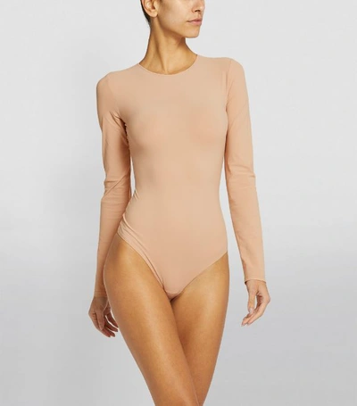 Alix Leroy Stretch-jersey Thong Bodysuit In Sand | ModeSens