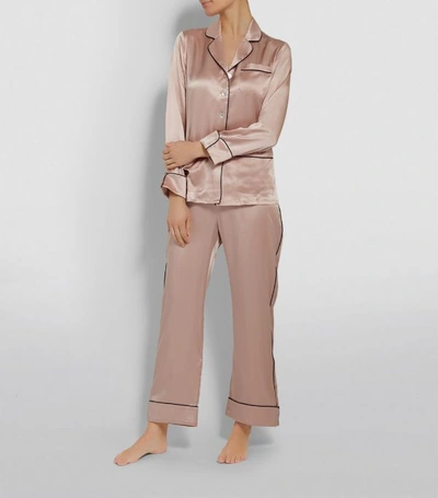 Shop Olivia Von Halle Coco Silk Pyjama Set