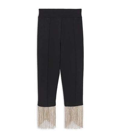 Shop Burberry Crystal Fringe Trim Leggings