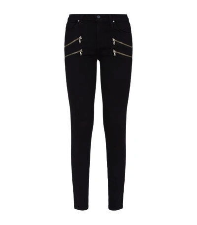 Shop Paige Edgemont Ultra-skinny Zip-embellished Jeans