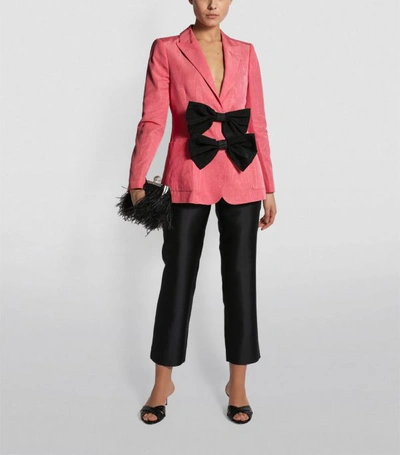 Shop Racil Henry Bow-embellished Suit Jacket