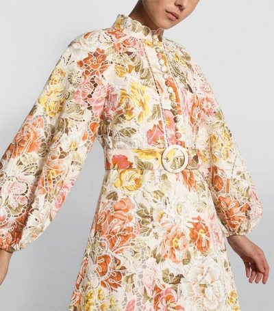 Shop Zimmermann Longline Floral Embroidered Bonita Dress