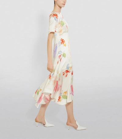 Shop Peter Pilotto Printed Silk Handkerchief Dress