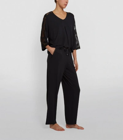 Shop Calvin Klein Silk Trim Pyjama Trousers