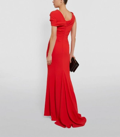 Shop Talbot Runhof One-shoulder Bonette Gown