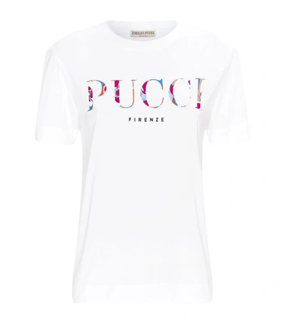 Shop Emilio Pucci Cotton Logo T-shirt
