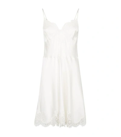 Shop Carine Gilson Silk Lace Trim Chemise