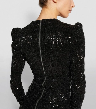 Shop Rebecca Vallance Sequin-embellished Mona Mini Dress
