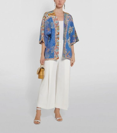 Shop Etro Silk Kimono Top