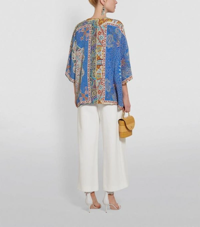 Shop Etro Silk Kimono Top