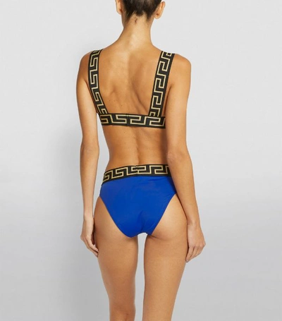 Shop Versace Grecastrap Bikini Top