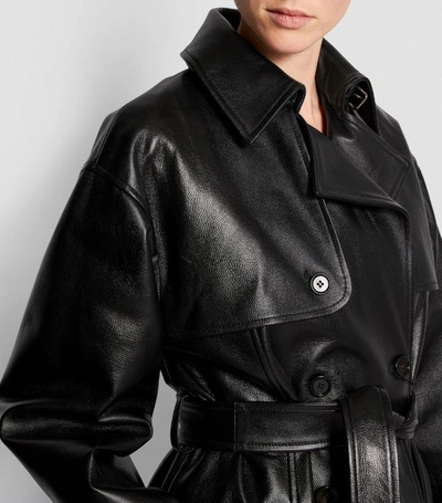 Shop Dolce & Gabbana Long Leather Coat