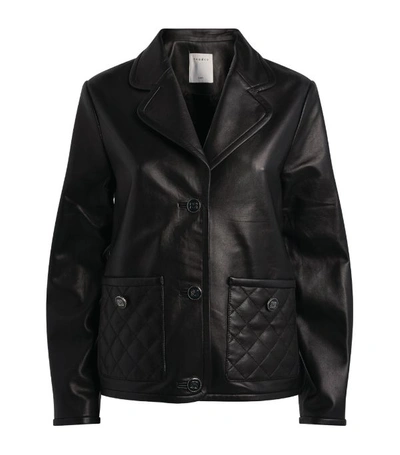 Shop Sandro Leather Tailored Jacket