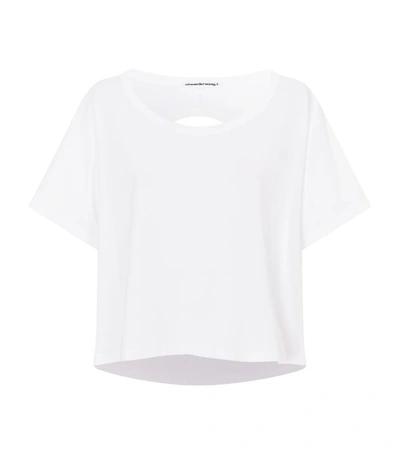 Shop Alexander Wang Cotton Open-back T-shirt