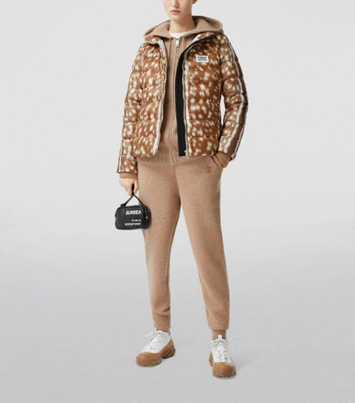 Shop Burberry Deer Print Puffer Jacket