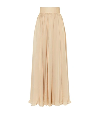 Shop Zimmermann Super Eight Silk Maxi Skirt