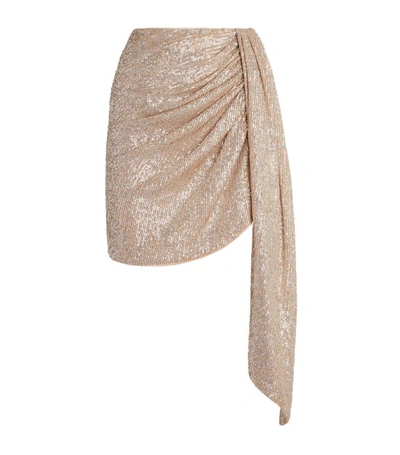 Shop Jonathan Simkhai Sequin-embellished Draped Skirt