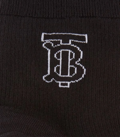 Shop Burberry Ribbed Logo Ankle Socks