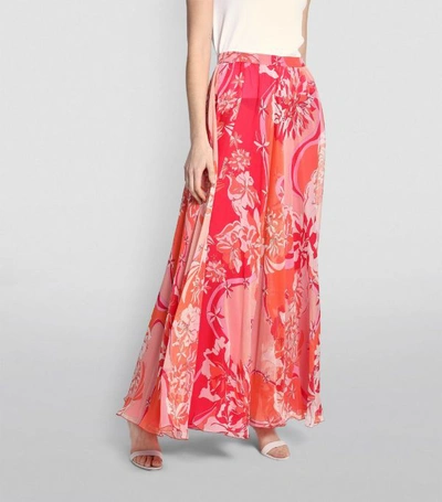 Shop Emilio Pucci Floral Pleated Skirt